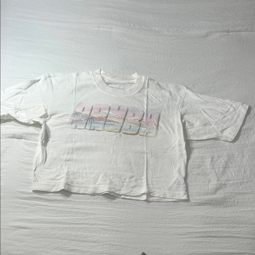 American Eagle Outfitters Kids White Graphic Tee